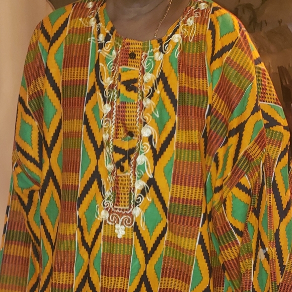 New Vibrant 2pc African Kente Skirt Set